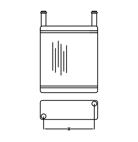 Heater Matrix - Ford - Cortina Mk3 Mk4 1970-80 - 20101