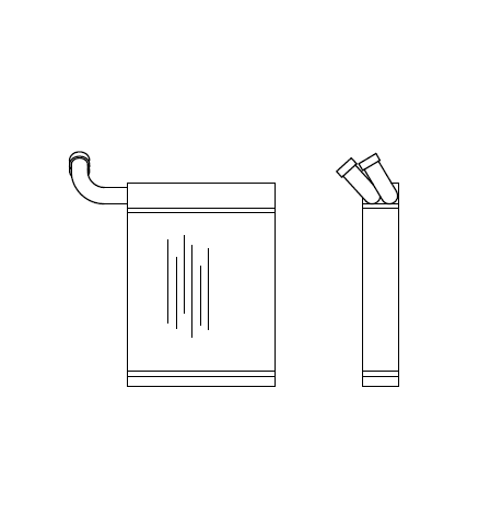 Heater Matrix - Ford - Transit Connect (flanges) 2013-17 - 21027