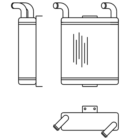 Heater Matrix - Bedford - Underseat - 20142