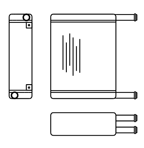 Heater Matrix - Bus - PSV Underseat - 20156