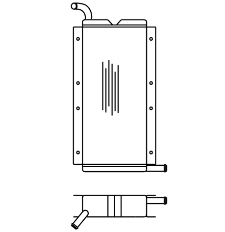 Heater Matrix - Bus - Saloon & Demister - 20288