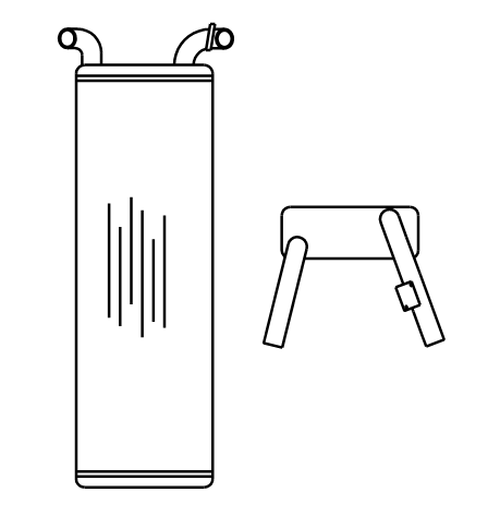 Heater Matrix - Jaguar - XJ6 1975-83 (short pipe) - 20383