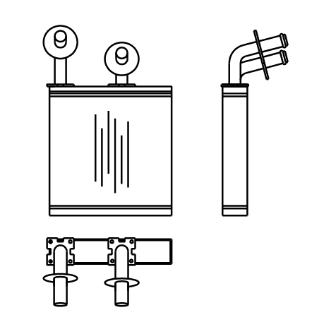 Heater Matrix - Mitsubishi - Mirage 1992-2002 (with pipes) - 20720