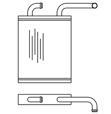 Heater Matrix - Caterpillar - Cab Heater - 20762