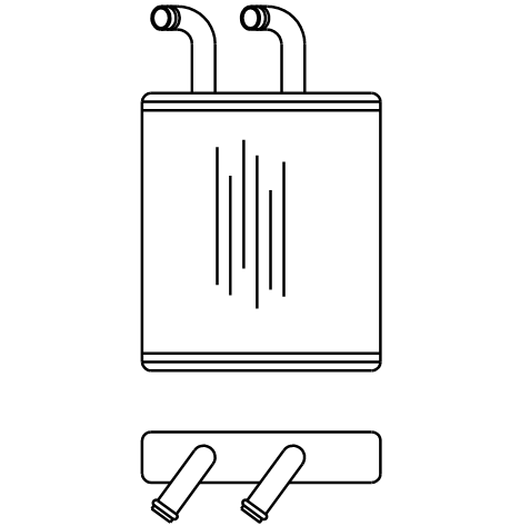Heater Matrix - Kia - Light 2700 Truck 2002 - 20809